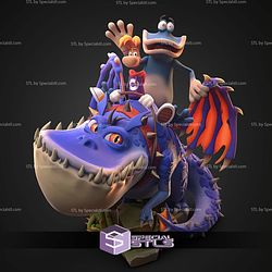 Rayman And Globox 180mm STL Files