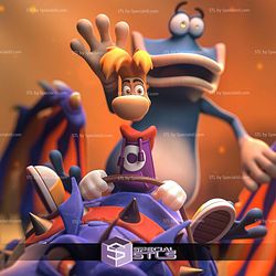 Rayman And Globox 180mm STL Files