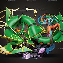 Rayquaza Vs Deoxys Pokemon 280mm STL Files (check version)