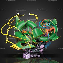 Rayquaza Vs Deoxys Pokemon 280mm STL Files (check version)