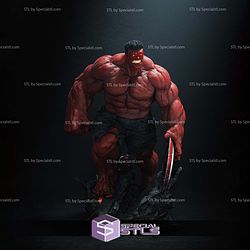 Red Hulk With Captain Shield STL Files