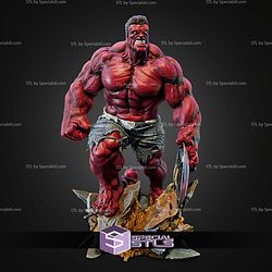 Red Hulk With Captain Shield STL Files