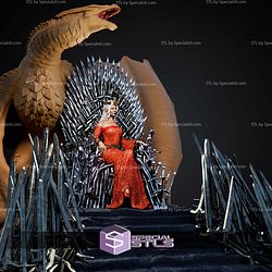 Rhaenyra Targaryen On Throne With Dragon STL Files