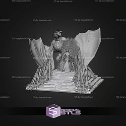 Rhaenyra Targaryen On Throne With Dragon STL Files