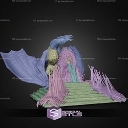Rhaenyra Targaryen On Throne With Dragon STL Files