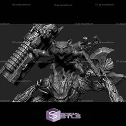 Rocket And Groot Iconic Battle STL Files