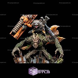 Rocket And Groot Iconic Battle STL Files