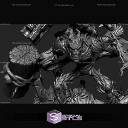 Rocket And Groot Iconic Battle STL Files