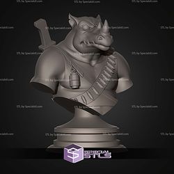 Rocksteady Animated Series Bust STL Files