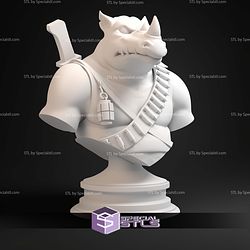 Rocksteady Animated Series Bust STL Files