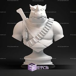 Rocksteady Animated Series Bust STL Files