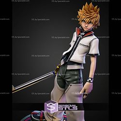 Roxas Kingdom Hearts Stand Pose 275mm STL Files