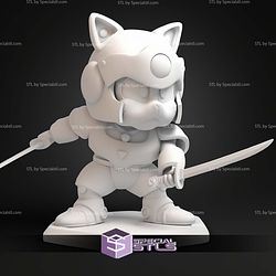 Speedy Samurai Pizza Cats STL Files