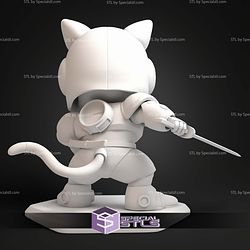 Speedy Samurai Pizza Cats STL Files