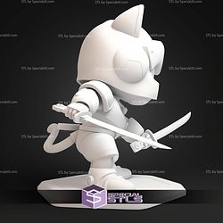 Speedy Samurai Pizza Cats STL Files