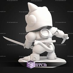 Speedy Samurai Pizza Cats STL Files