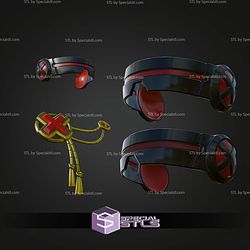 Cosplay STL Files Elegant Eye Cyclops Visor And Cloak Pins