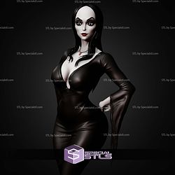 Morticia Addams Semi Realistic STL Files