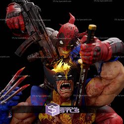 Wolverine Vs Deadpool In Blood STL Files