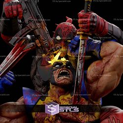 Wolverine Vs Deadpool In Blood STL Files