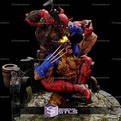 Wolverine Vs Deadpool In Blood STL Files