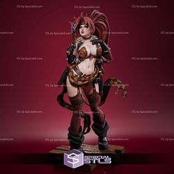Red Monika With Gun STL Files