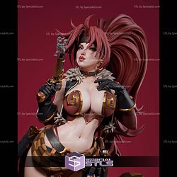 Red Monika With Gun STL Files