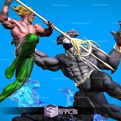 Diorama Aquaman Vs King Shark