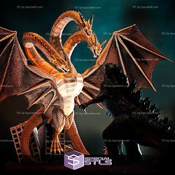 Godzilla Vs King Ghidorah Diorama