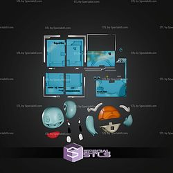 Squirtle Card 256mm Buld Plate STL Files