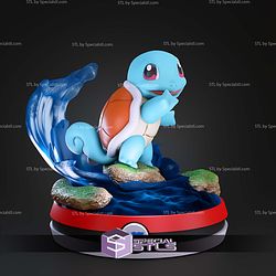 Squirtle Water 007 Diorama STL Files