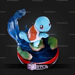 Squirtle Water 007 Diorama STL Files