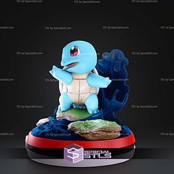 Squirtle Water 007 Diorama STL Files