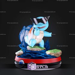 Squirtle Water 007 Diorama STL Files
