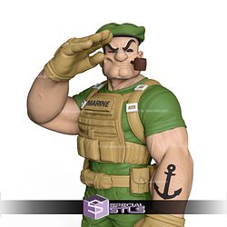Super Basic STL Popeye Military No AMS