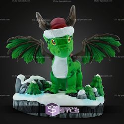 Super Basic STL Print in Place Christmas Dragon