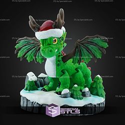 Super Basic STL Print in Place Christmas Dragon