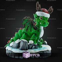 Super Basic STL Print in Place Christmas Dragon