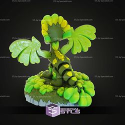 Super Basic STL Print in Place Clover Leaf Dragon