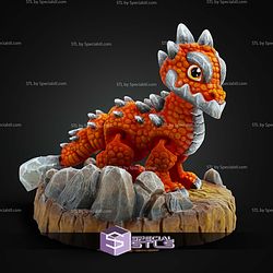 Super Basic STL Print in Place Earth Dragon