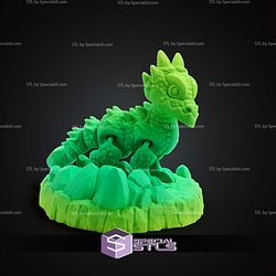 Super Basic STL Print in Place Earth Dragon