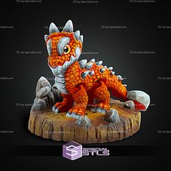 Super Basic STL Print in Place Earth Dragon