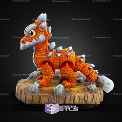 Super Basic STL Print in Place Earth Dragon