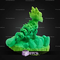 Super Basic STL Print in Place Earth Dragon
