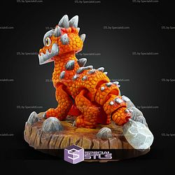 Super Basic STL Print in Place Earth Dragon
