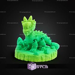 Super Basic STL Print in Place Earth Dragon