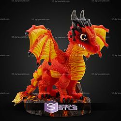 Super Basic STL Print in Place Fire Dragon