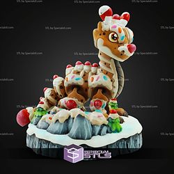 Super Basic STL Print in Place Gingerbread Dragon
