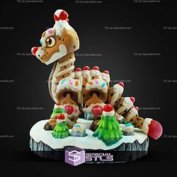 Super Basic STL Print in Place Gingerbread Dragon
