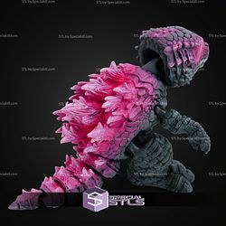 Super Basic STL Print in Place Godzilla